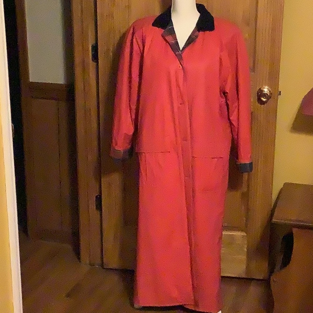 Talbots vintage vinyl raincoat